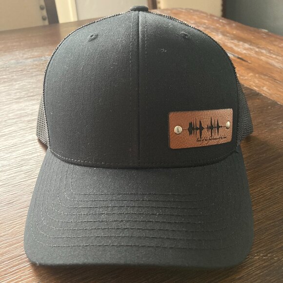 Land Of The Free Because Of The Brave Soundwave Black Snapback Trucker Hat - Picture 1 of 4